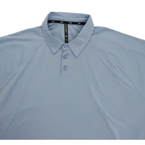 Legend Inspire XL Mens Polo Shirt Light Blue Polyester/Spandex Blend, NWT. - Picture 4 of 7
